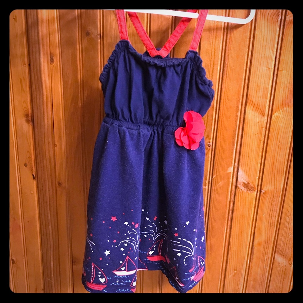 Girls 4t red white and blue spaghetti strap